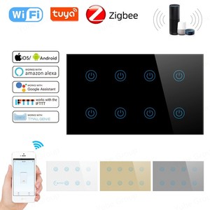 Interruptor Inteligente WiFi de 8 Canales para Reino Unido, Panel Táctil Deslizante AMOLED de Vidrio ABS, Compatible con Smart Life, 240V 10A, Enchufe Italiano EU - Product Image 4