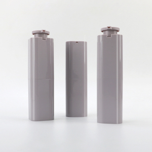 50ml Gray Purple ABS Rotary Airless Pump Bottle – Twist Lock Lotion Container – Luxury Cosmetic Packaging with Vacuum Pump - Product Image 4