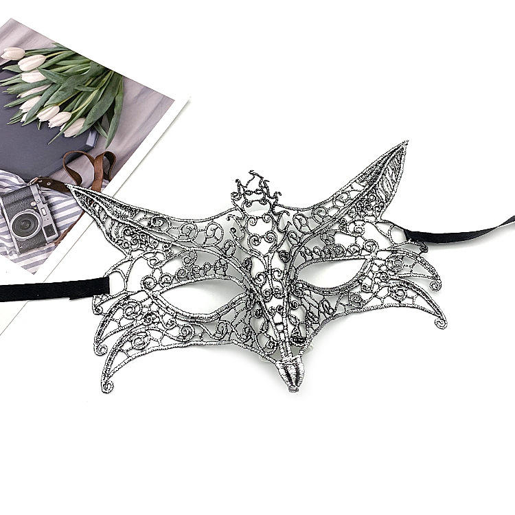 Tête de loup-argent-taille unique