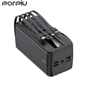 PORPIU vente en gros grande capacité 50000mah batterie externe PD22.5W charge Super rapide alimentation Mobile type-c affichage LED pour Apple - Product Image 1
