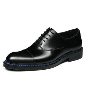 New British Casual Luxury Handcrafted Men's Oxford Leather <b>Waterproof</b> Evergreen Formal <b>Slip</b>-<b>On</b> <b>Shoes</b> Wedding Office Professional - Product Image 1