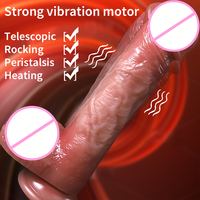 Machine sexuelle vibrante réaliste en silicone pour femmes, 10 modes de vibration, télécommande, étanche, stimulation du point G et anal ultime