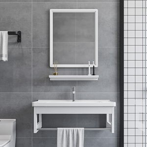 Wholesale Luxury Hotel Ceramic Modern Square Single <strong>Bowl</strong> <strong>Bathroom</strong> Washbasins Commercial Basin <strong>Sink</strong> - Product Image 5