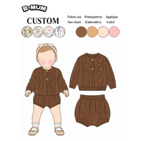 Pull-over en tricot doux tendance pour enfants, fabrication directe d'usine, tenue décontractée pour l'automne et l'hiver, logo personnalisé OEM, ensembles pour bébés garçons