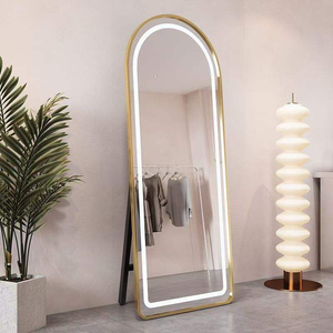 Espejo de pared LED de gran tamaño moderno al por mayor del fabricante, venta Hpt, barberías y peluquerías, espejos inteligentes - Product Image 1