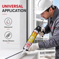 Sellador Híbrido de Polímero MS Premium de 250 ml para Ventanas y Puertas, Impermeable, Alta Elasticidad, Adhesivo Resistente a los Rayos UV