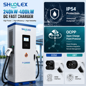 Estación de Carga Súper Rápida de 400kW 500A Máx. con Doble Pistola de Alta Potencia, Cargador Comercial para Vehículos Eléctricos para Redes de Carga en Carreteras - Product Image 1