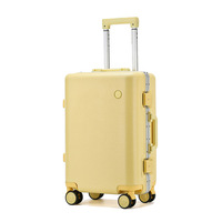 Valise à roulettes unisexe pour étudiant, 24 pouces, 20 pouces, style japonais, roues universelles silencieuses, bagage à main léger, imperméable