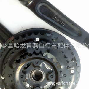 Juego de bielas huecas de acero para bicicleta de montaña, 42, 34, 24 dientes, color negro - Product Image 4