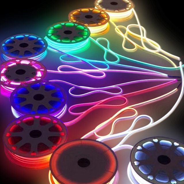 Manufacturer IP67 Waterproof Cuttable Bendable 5mm 6mm Silicone Flex Neon Light for Room Outdoor Decoration Neon Signs Advertise