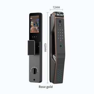 Serrure Intelligente ZJV20 V20 - Déverrouillage par Empreinte Digitale, Clé App, Code QR, Compatible Tuya, en Alliage d'Aluminium Standard Américain pour Acier Inoxydable - Product Image 2