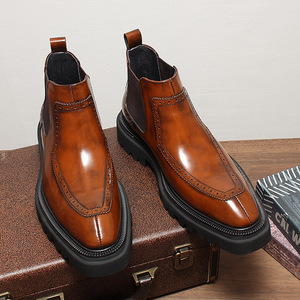Chaussures pour hommes élégantes, en cuir véritable, sur mesure, antidérapantes, décontractées, pour les affaires, les fêtes, les mariages - Product Image 4