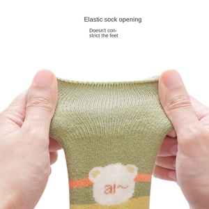 3 Pares/set de Calcetines Gruesos de Felpa con Dibujos Animados para Bebés, Calcetines Cálidos de Algodón hasta la Pantorrilla para Otoño/Invierno, Clase A, para Recién Nacidos y Niños - Product Image 2
