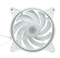 Ventilateur annulaire fin RGB 120x120x25mm 3W avec dissipateur en cuivre, roulement fluide, 23dBA, pour refroidissement de boîtier d'ordinateur de jeu et CPU, avec éclairage RGB dynamique