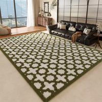 Benyi tapis haut de gamme léger luxe rétro crème style facile à nettoyer tapis antidérapant noir beige tapis personnalisé pour le salon