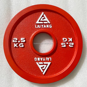 Customizable Bumper <b>Plates</b> 3D Logo Universal Competition 20kg <b>Cast</b> <b>Iron</b> <b>Weight</b> <b>Plate</b> Set - Product Image 3