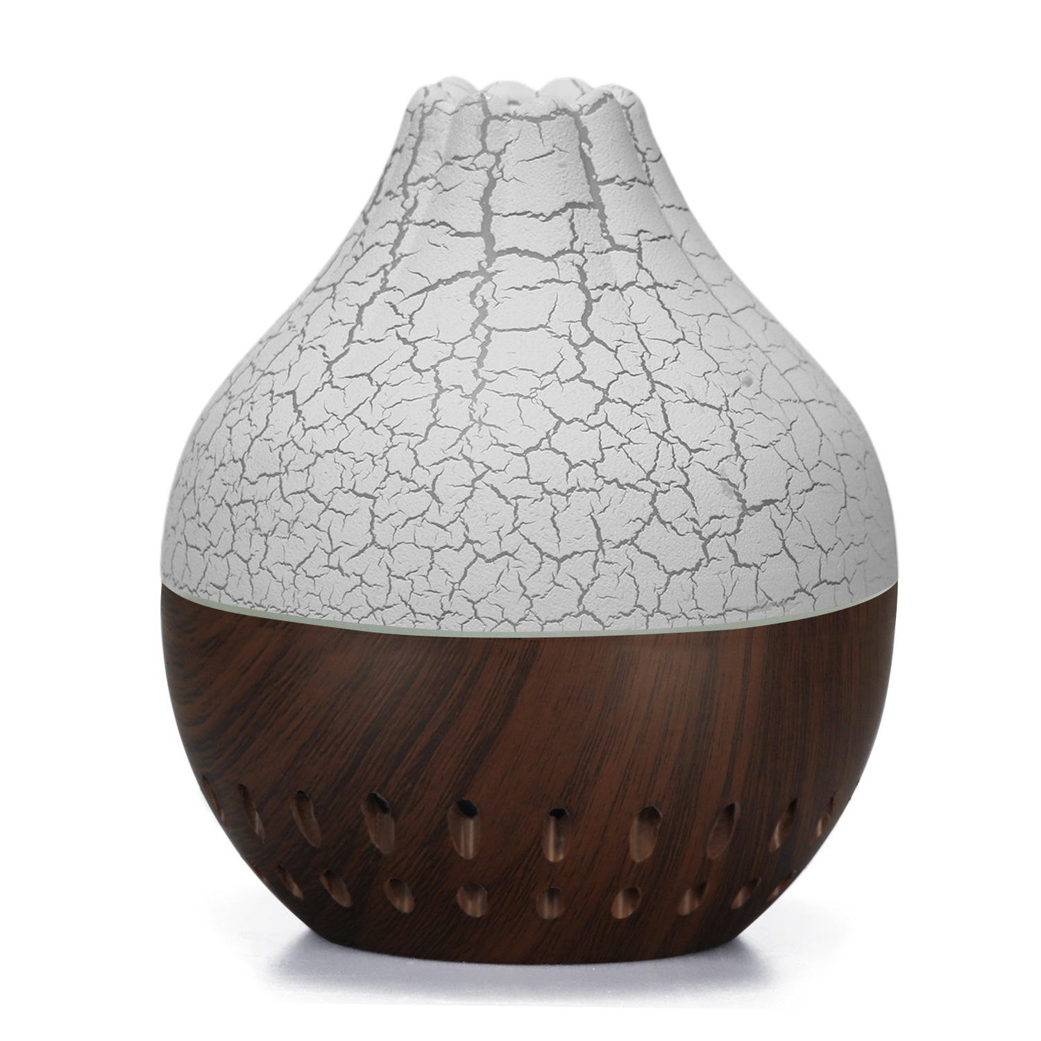 Motif craquelé blanc YX-019E grain de bois foncé