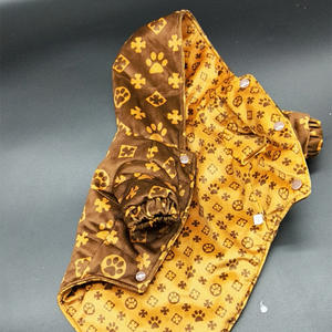 럭셔리 뒤집을 수있는 부드러운 코튼 개 재킷 여름을위한 클래식 프린트 패턴이있는 겨울 따뜻한 까마귀 - Product Image 2