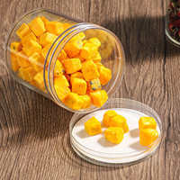 Vente en gros de pots en plastique PET de qualité alimentaire de 32 oz avec couvercles à vis faciles à ouvrir, capacité de 1000 ml, bonbons, biscuits, gâteaux, conserves chinoises