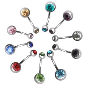 Usine de pierres belez doublement pressées vente en gros de pierres bon marché en acier inoxydable de couleurs <span class=keywords><strong>piercing</strong></span> sur le <span class=keywords><strong>nombril</strong></span> bijoux de corps - Product Image 6