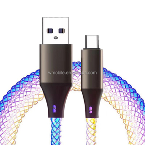 Câble lumineux Câbles de charge pour téléphone portable Lumière LED Micro Usb Type C Chargeur pour téléphones mobiles <span class=keywords><strong>Cordon</strong></span> de charge - Product Image 4