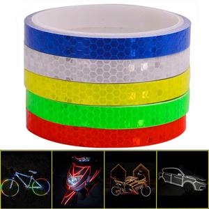 Autocollants réfléchissants, autocollants d'avertissement réfléchissants de sécurité nocturne, adaptés aux vélos, remorques, motos - Product Image 2