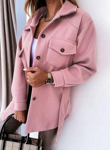 Primavera Nuove Donne di <span class=keywords><strong>Velluto</strong></span> Solido Del Manicotto Del Batwing Vintage <span class=keywords><strong>Giacca</strong></span> Camicia Con La Cinghia Gira-Giù Il Collare Lungo Outwear Casual Top Femminili - Product Image 5