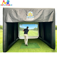 NB-TE058 Enceinte de simulateur de golf gonflable rembourrée sur mesure pour l'entraînement en extérieur