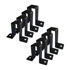 Metal Aluminum Square Round U Shaped Wooden <strong>Wall</strong> <strong>Fence</strong> <strong>Post</strong> Panel Reinforcement Repair Support <strong>Bracket</strong> 100mm - Product Image 2