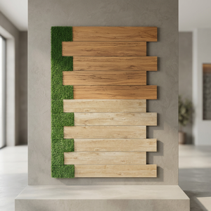 Azulejos de Porcelana Mate de Alta Calidad con Diseño de Madera Decorativa, Baldosas Cerámicas de Porcelana Antideslizantes con Aspecto de Ladrillo de Madera - Product Image 1