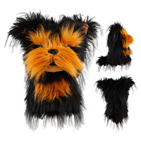Vente en gros de housses de club de golf en peluche douce motif tigre, accessoires de golf mignons et doux au toucher