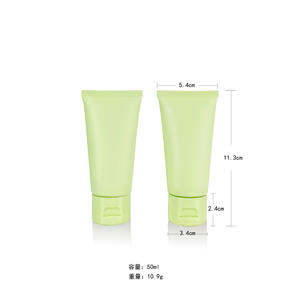 Tube souple en plastique vert vide de 50 ml et 100 ml avec logo personnalisé pour emballage cosmétique de voyage, crème de soin corporel et flacon de lavage du visage - Product Image 6