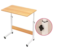 Bureau d'ordinateur moderne en bois, réglable en hauteur, écologique, pour étudiants, avec roulettes mobiles, table pour ordinateur portable, vente chaude 2025
