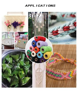 Algodón Reciclado Trenzado 3mm-30mm A granel Personalizado 100% algodón Color Algodón Cuerda Macramé - Product Image 4