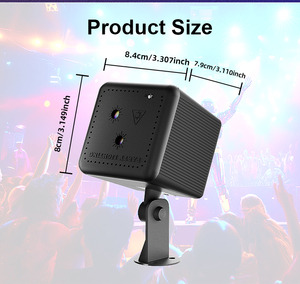 Mini projecteur laser avec <span class=keywords><strong>service</strong></span> OEM, 5W, activé par le son, pour <span class=keywords><strong>DJ</strong></span>, soirées, 24 motifs, lumières de scène disco, rouge et vert - Product Image 6