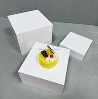 Luxe Mariage Blanc Buffet Acrylique Rehausseur Cube Présentoir Ensemble Table Personnalisé Bonnes Salades Desserts Rehausseurs Alimentaires pour Table de Buffet