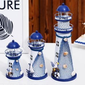 Metallo del commercio all'ingrosso di Stile Mediterraneo Oceano di Latta Faro per la Tavola Decorazione Della Casa - Product Image 4