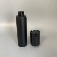 10ml 15ml 20ml 25ml 30ml 35ml 40ml 50ml 60ml Flacon à pompe sans air de luxe en U noir mat givré personnalisé pour lotion