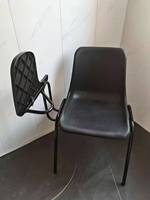 Chaise de formation empilable avec tablette d'écriture, porte-livres et crochets pour salle de classe, réunion, école, bureau, conférence