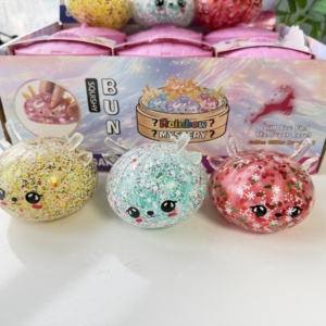 Juguete Squishy de 8.5CM con Purpurina Navideña, Juguete Sensorial Antiestrés de Dumpling, Juguete Sensorial Fidget de Dumpling al Vapor - Product Image 4