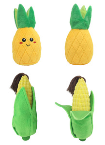 Kingtale <span class=keywords><strong>Dog</strong></span> <span class=keywords><strong>Squeaky</strong></span> Toys Cute farcito peluche frutta snack e verdure giocattoli per cani per cuccioli di piccola taglia media animali domestici - Product Image 2
