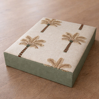 Maßgefertigte Hochzeits-Stickerei Palm-Schokoladen-Pralinen Geschenkboxen Klappbare Luxus-Süßwaren-Schokoladenriegel Bonbon-Verpackung