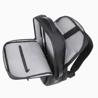 Sac à dos pour ordinateur portable extensible grande capacité en tissu Oxford imperméable avec fermeture éclair, sangle de bagage USB et éléments réfléchissants pour les voyages d'affaires