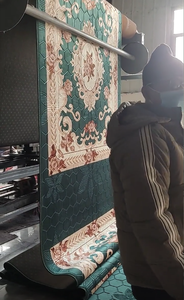 批发聚酯纤维压花 <span class=keywords><strong>Janamaz</strong></span> 穆斯林祈祷垫，厚垫式土耳其式祈祷垫，简约设计，适合穆斯林祈祷 - Product Image 6