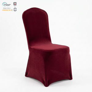 Housse de chaise d'hôtel en spandex blanc anti-plis, extensible et ajustée, à devant arqué, écologique, lavable en machine, pour mariages et banquets - Product Image 1