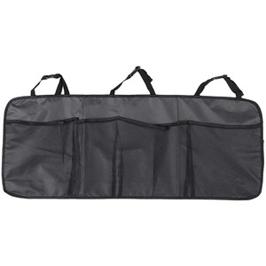 Bolsa organizadora para maletero de coche, tela Oxford 3L, 4-7 compartimentos, almacenamiento colgante negro para uso en el asiento trasero - Product Image 1