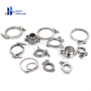 כיתה מזון 50.5 304 נירוסטה 316 סניטרית sanitary sus כבד תלתן מהיר tc צינור clamp צינור מהדק מתאים ברזל ריתוך + סט אטם סט - Product Image 1