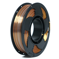 Filament PLA Soie Bicolore et Tricolore 1,75 mm pour Imprimante 3D, 250 g (2,2 lb) – PLA Soie Multicolore Haute Vitesse