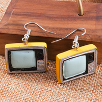 Personnalité Vieux Objets Boucles D'oreilles Drôle Téléphone TV Fer Radio Rétro Style Chinois Boucle D'oreille Bijoux pour Femmes