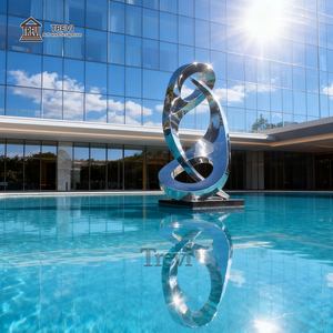 Trevi 2025 Đơn Giản Gương Kim Loại Nghệ Thuật Tác Phẩm Điêu Khắc Ngoài Trời Cao Đánh Bóng Hiện Đại Thép Không Gỉ Ngoài Trời Tác Phẩm Điêu Khắc Trừu Tượng - Product Image 6